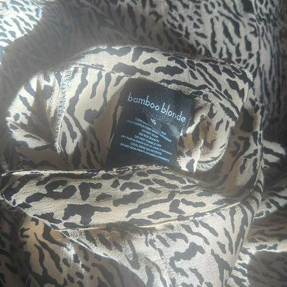 Bamboo Blonde Midi Length Animal Print Skirt Size 10 - Picture 5 of 5